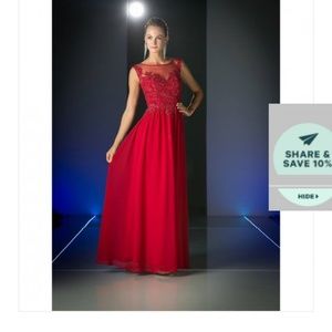 Full length ruby red formal dress NWT